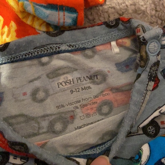 Posh Peanut Short Sleeve Rompers - Picture 3 of 4